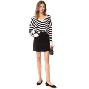 Rag & Bone women's Velvet Mini Skirt In Black Size 25 $340